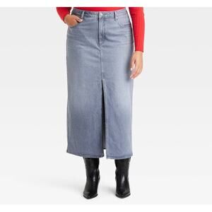 Universal thread gray blue maxi skirt 4R